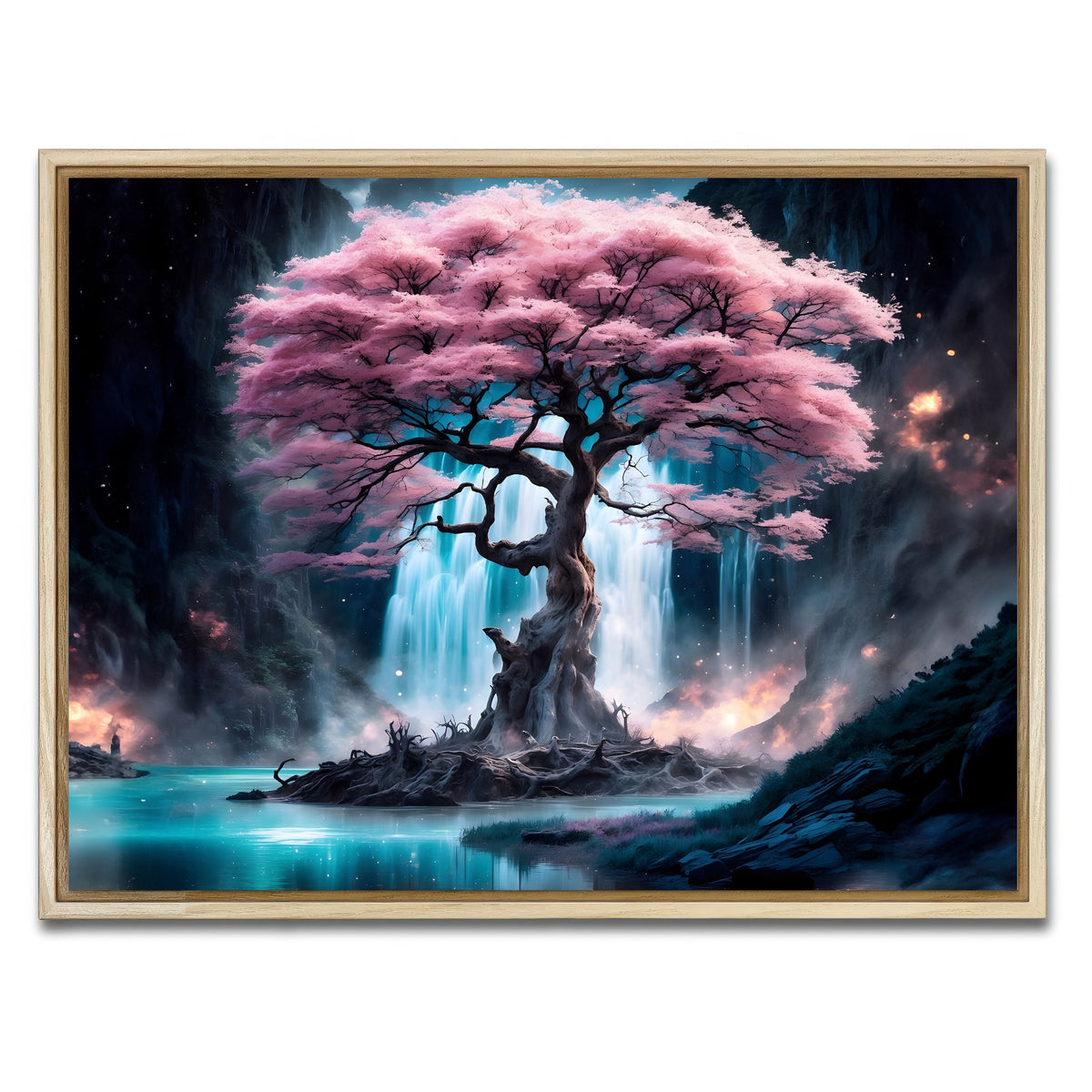 AUTO-MOCKUP WHITE | Enchanted Blossom | 1 Piece | Natural Framed Canvas | group=4x3