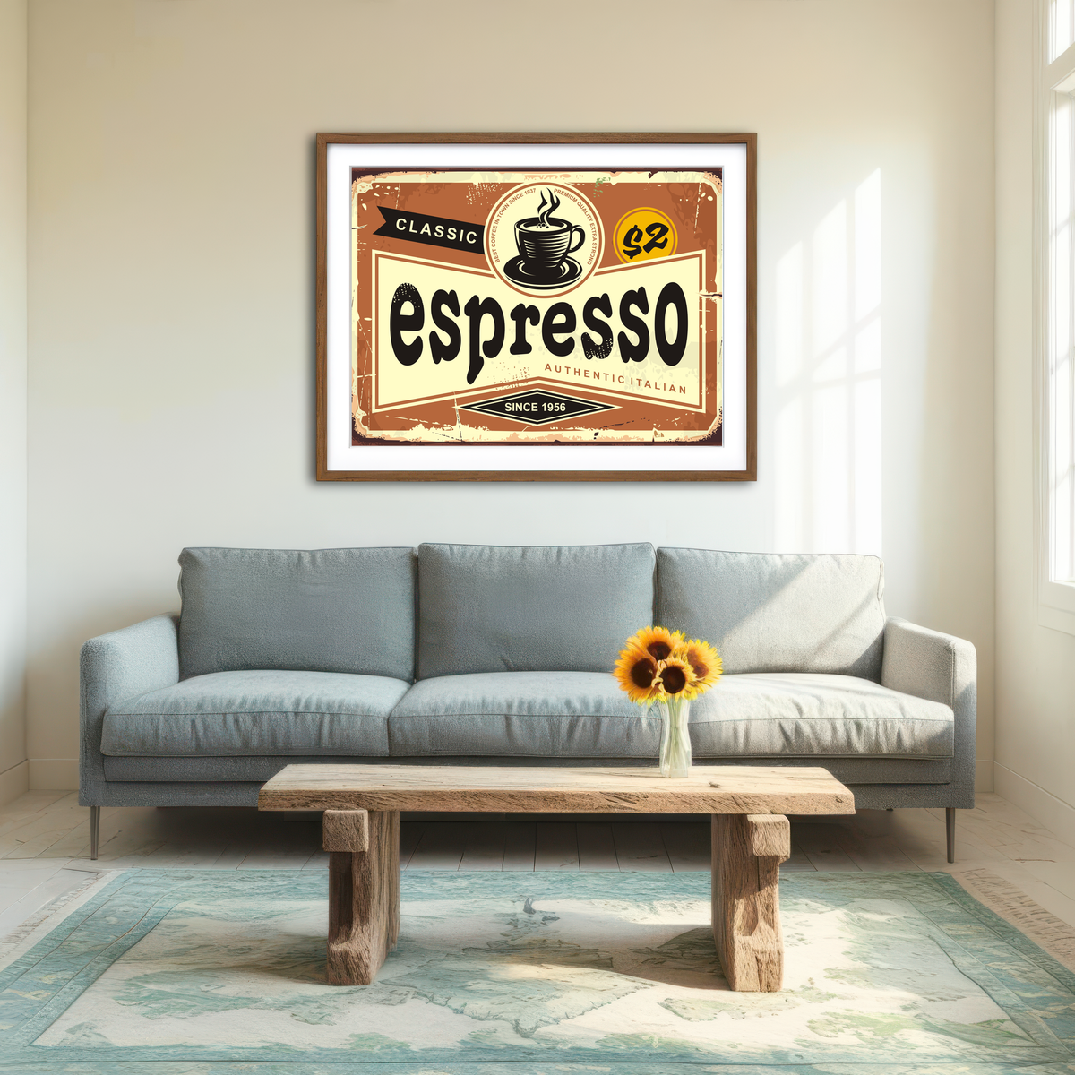AUTO-MOCKUP ROOM | Espresso Wall Art