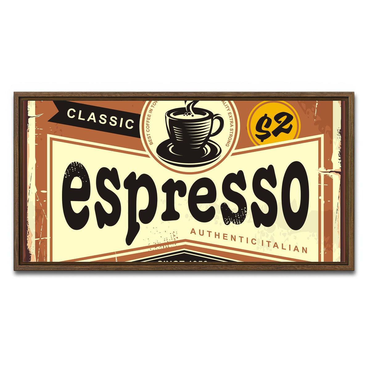 AUTO-MOCKUP WHITE | Espresso | 1 Piece | Walnut Framed Canvas | group=2x1