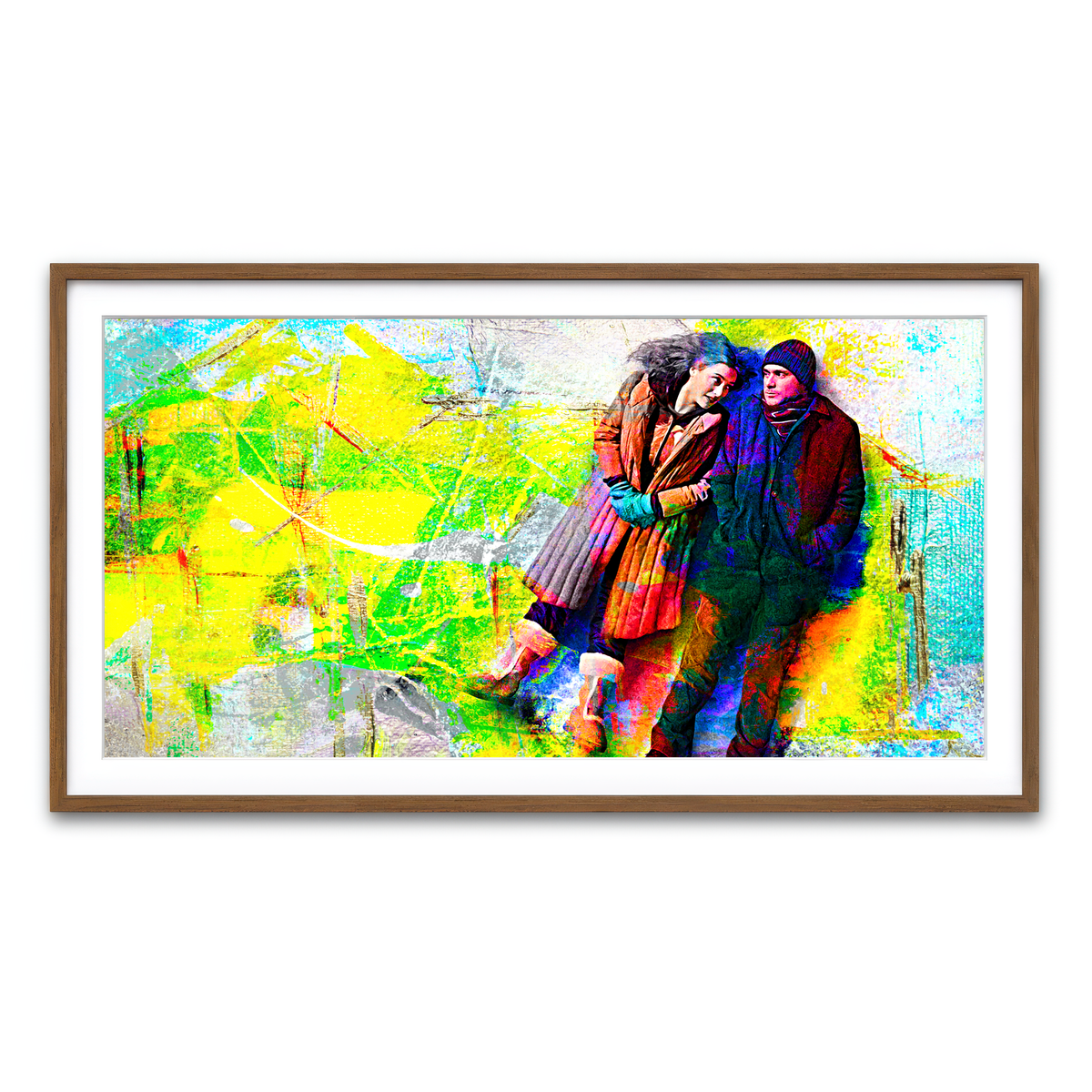 Framed Print 2x1 Walnut