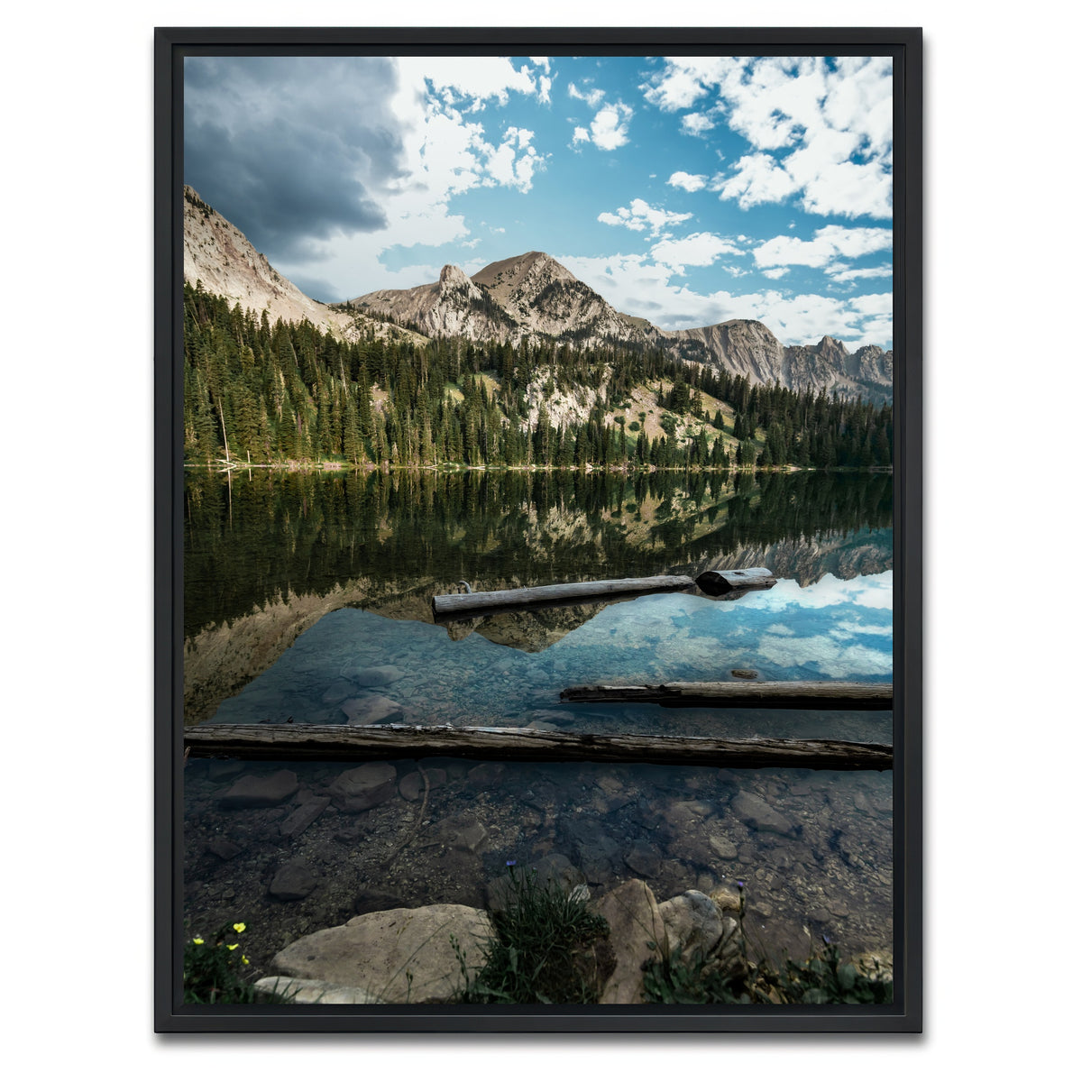 AUTO-MOCKUP WHITE | Fairy Lake Reflection | 1 Piece | Black Framed Canvas | group=3x4