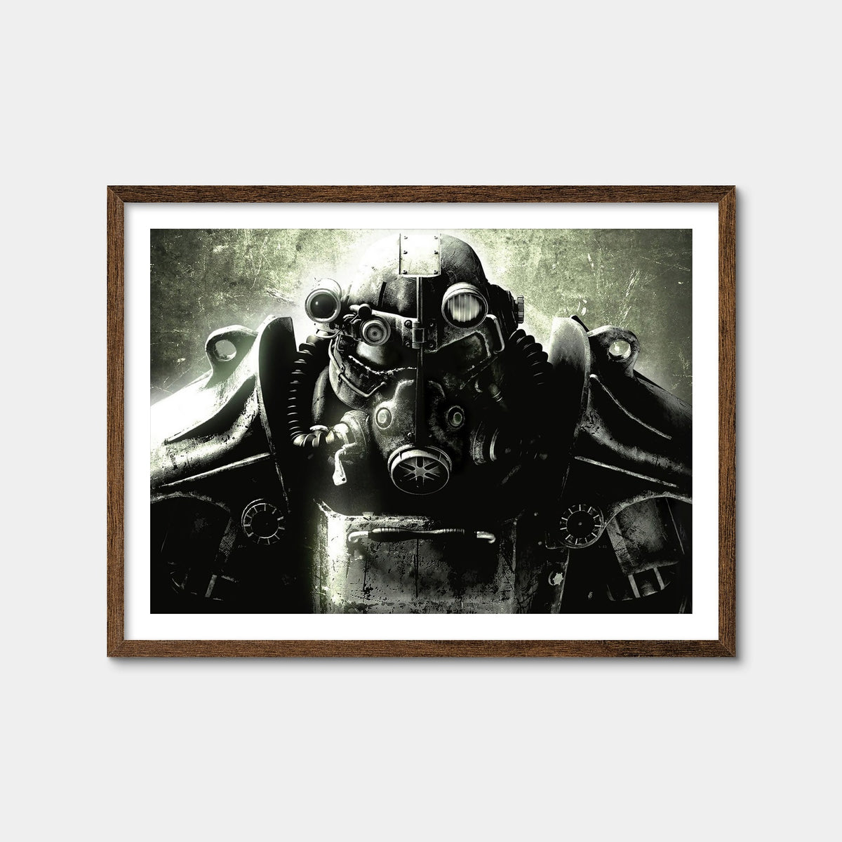 AUTO-MOCKUP WHITE | Fallout T60 | 1 Piece | Walnut Framed Print | group=4x3