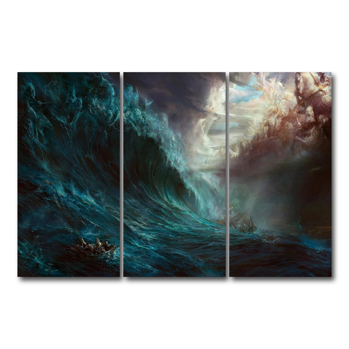 AUTO-MOCKUP WHITE | Fantasy Storm | 3 Piece | Gallery Wrap Canvas | group=12x24