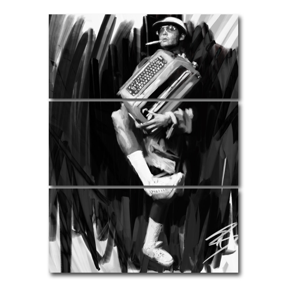 AUTO-MOCKUP WHITE | Fear and Loathing in Las Vegas | 3 Piece | Gallery Wrap Canvas | group=8x18_stacked