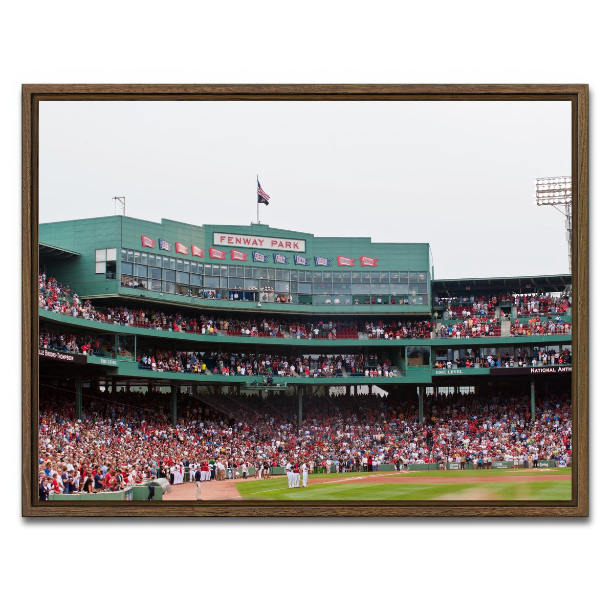AUTO-MOCKUP WHITE | Fenway Field Canvas | 1 Piece | Walnut Framed Canvas | group=4x3