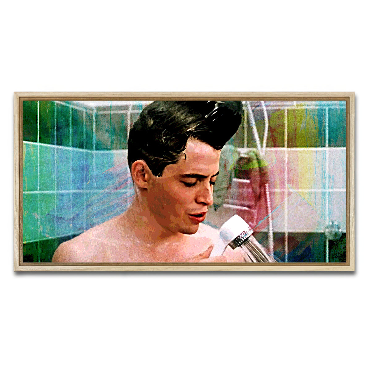 AUTO-MOCKUP WHITE | Ferris Bueller Shower | 1 Piece | Natural Framed Canvas | group=2x1