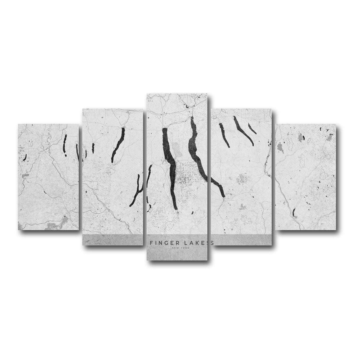 AUTO-MOCKUP WHITE | Finger Lakes Map 2 | 5 Piece | Gallery Wrap Canvas | group=5_normal