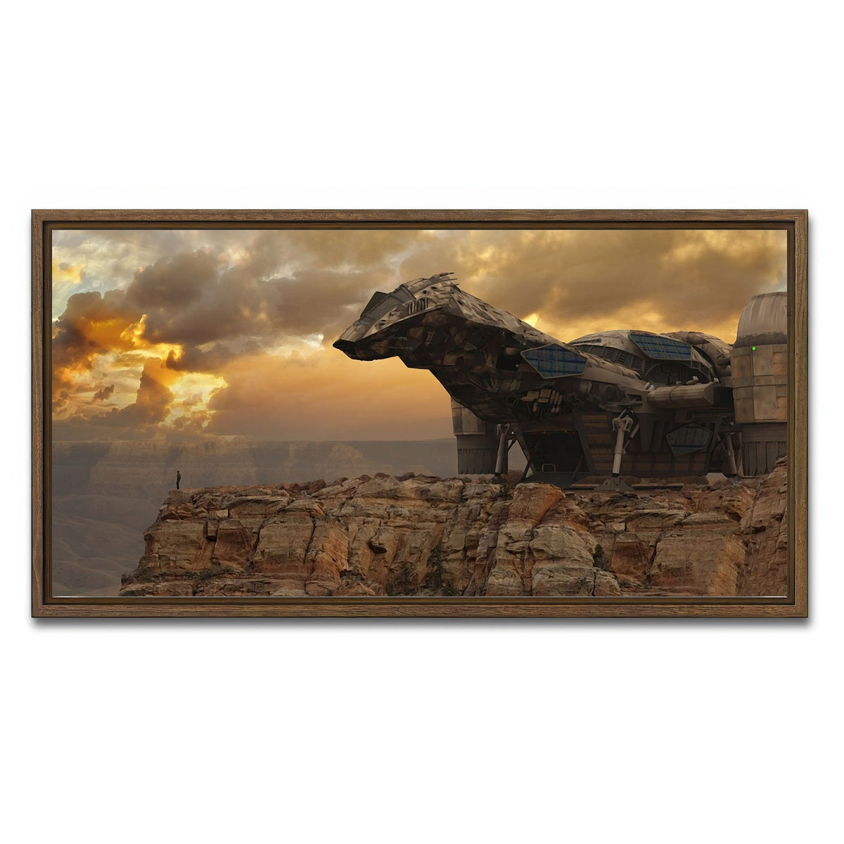 AUTO-MOCKUP WHITE | Firefly | 1 Piece | Walnut Framed Canvas | group=2x1