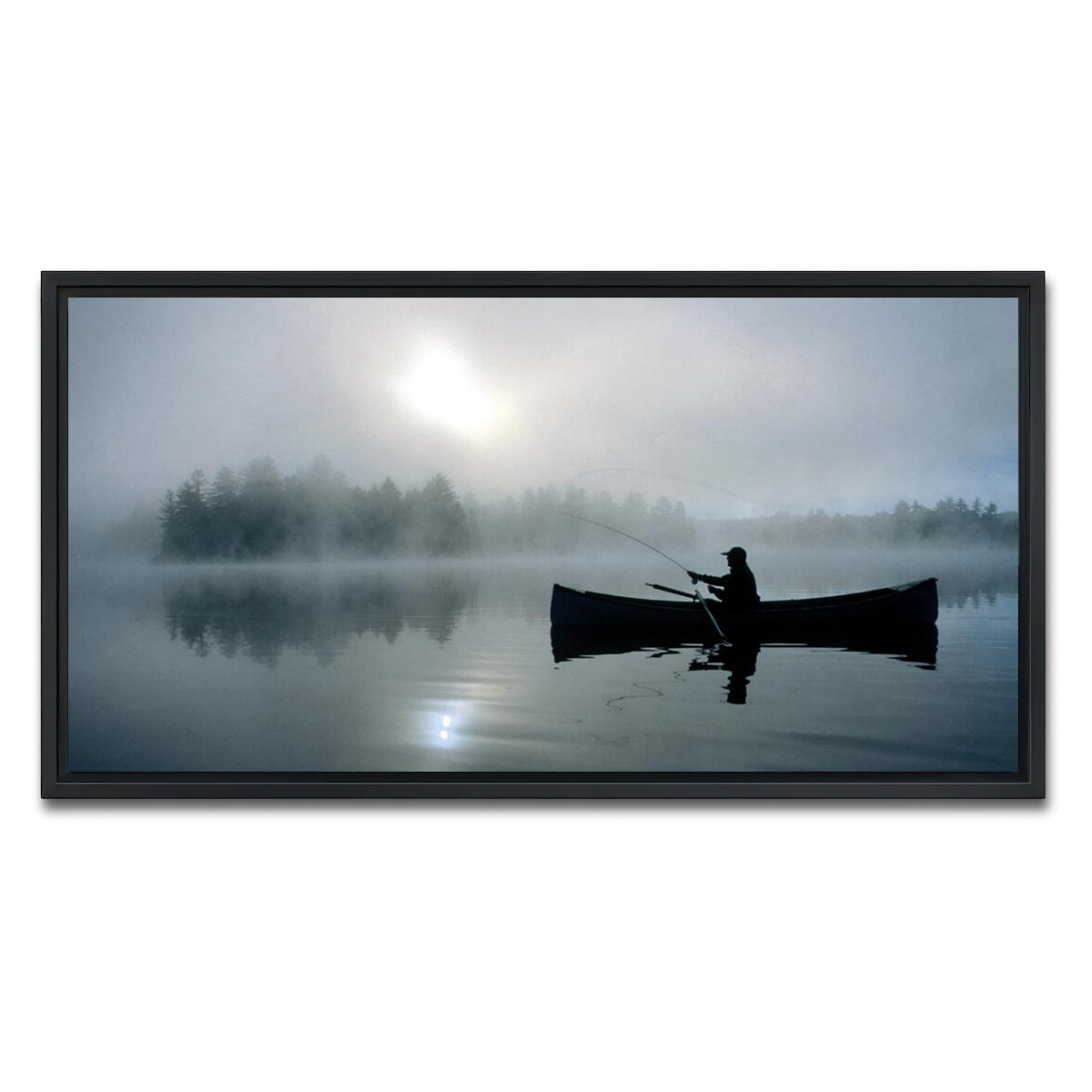 AUTO-MOCKUP WHITE | Fishing Boat | 1 Piece | Black Framed Canvas | group=2x1