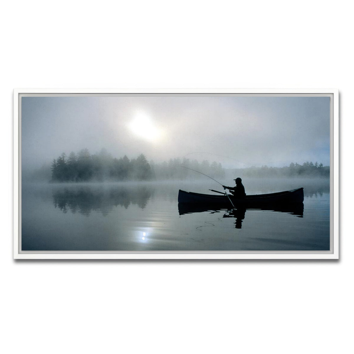 AUTO-MOCKUP WHITE | Fishing Boat | 1 Piece | White Framed Canvas | group=2x1