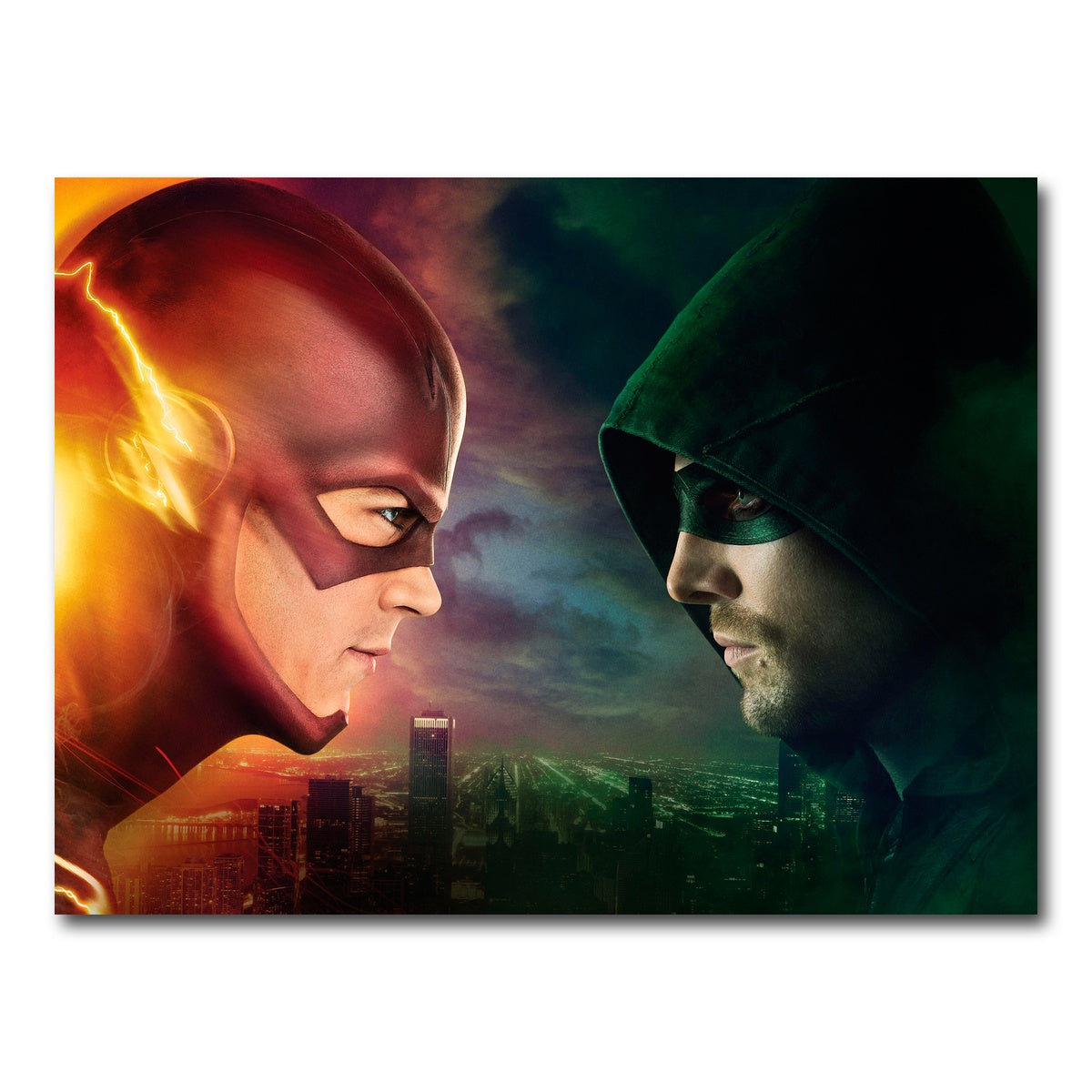 AUTO-MOCKUP WHITE | Flash vs. Arrow | 1 Piece | Gallery Wrap Canvas | group=4x3