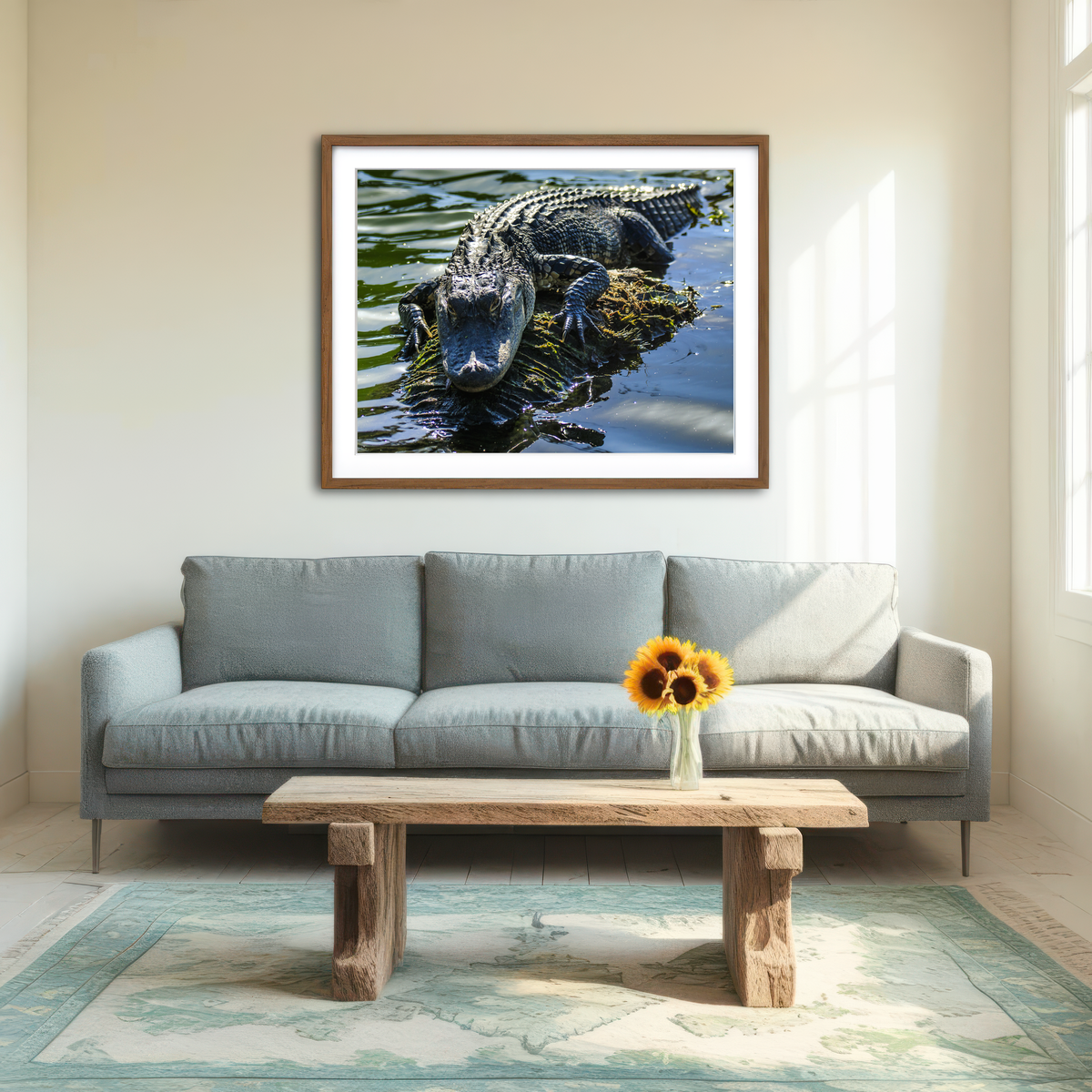 AUTO-MOCKUP ROOM | Florida Alligator Wall Art