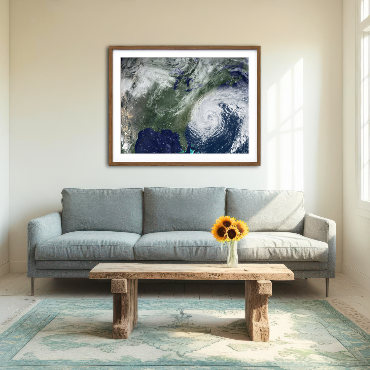 AUTO-MOCKUP ROOM | Florida Hurricane Wall Art