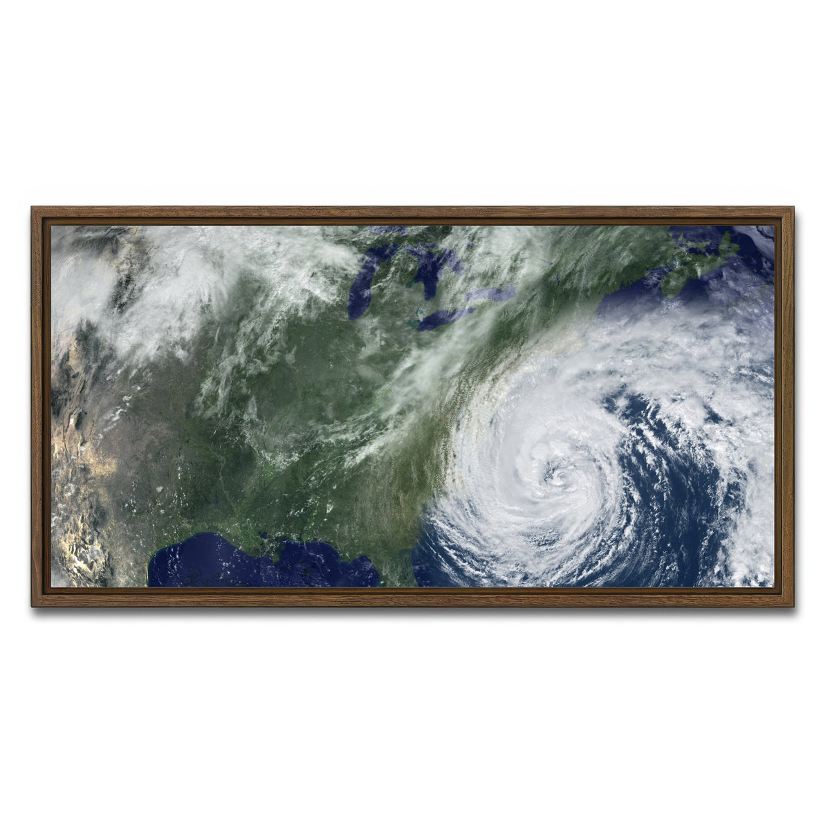AUTO-MOCKUP WHITE | Florida Hurricane | 1 Piece | Walnut Framed Canvas | group=2x1