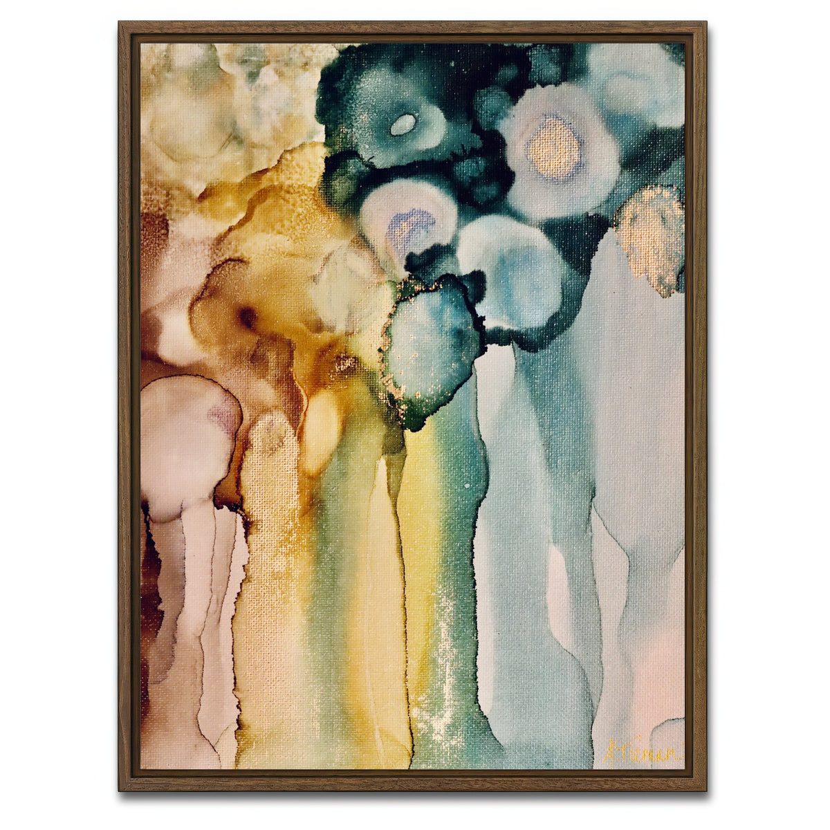 AUTO-MOCKUP WHITE | Flowing From Grace | 1 Piece | Walnut Framed Canvas | group=3x4