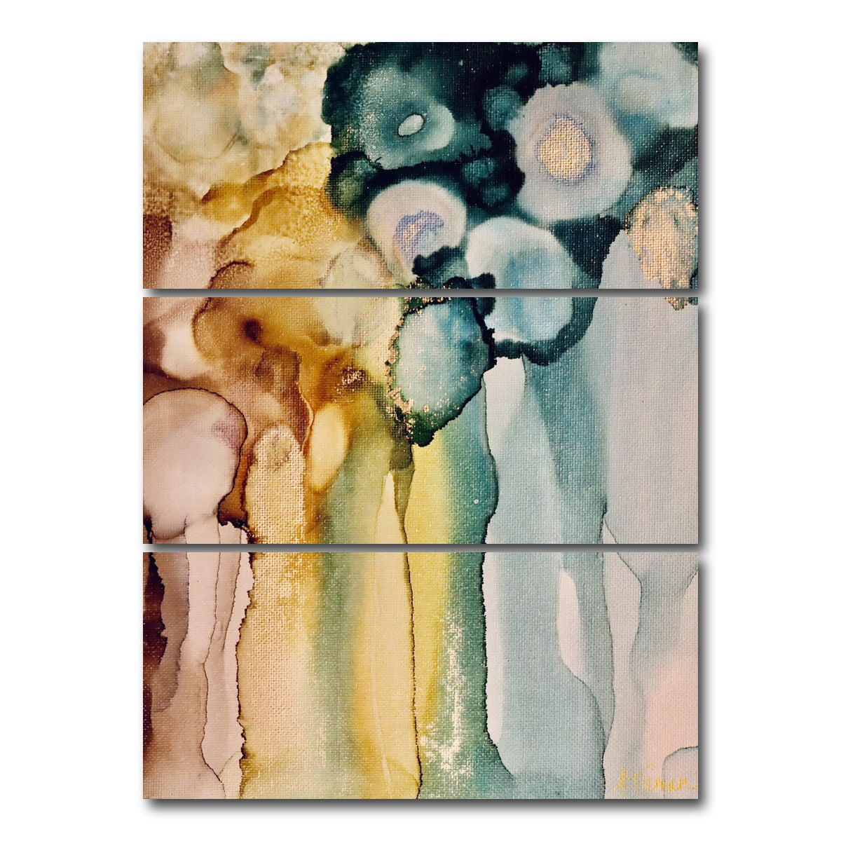 AUTO-MOCKUP WHITE | Flowing From Grace | 3 Piece | Gallery Wrap Canvas | group=8x18_stacked