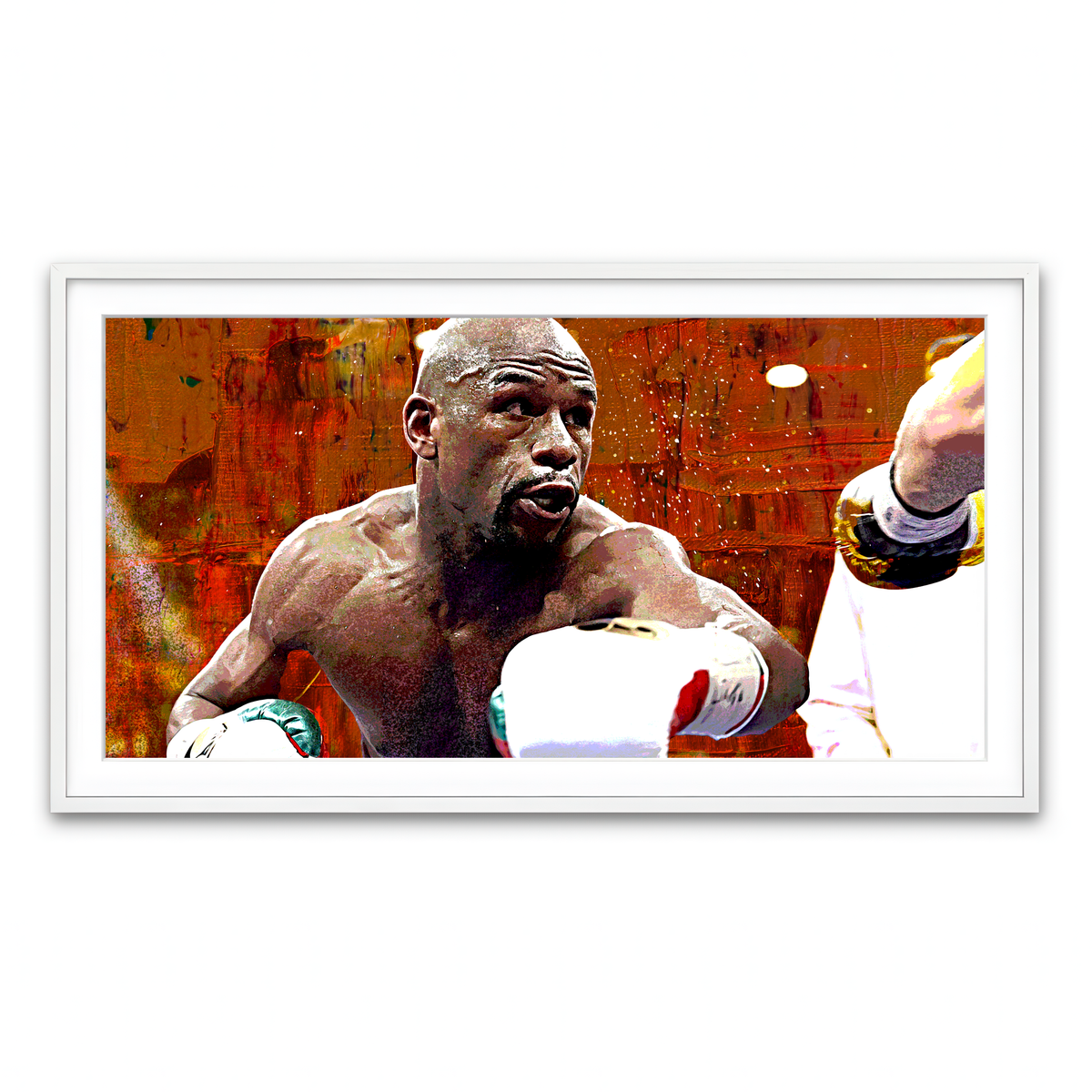 Framed Print 2x1 White