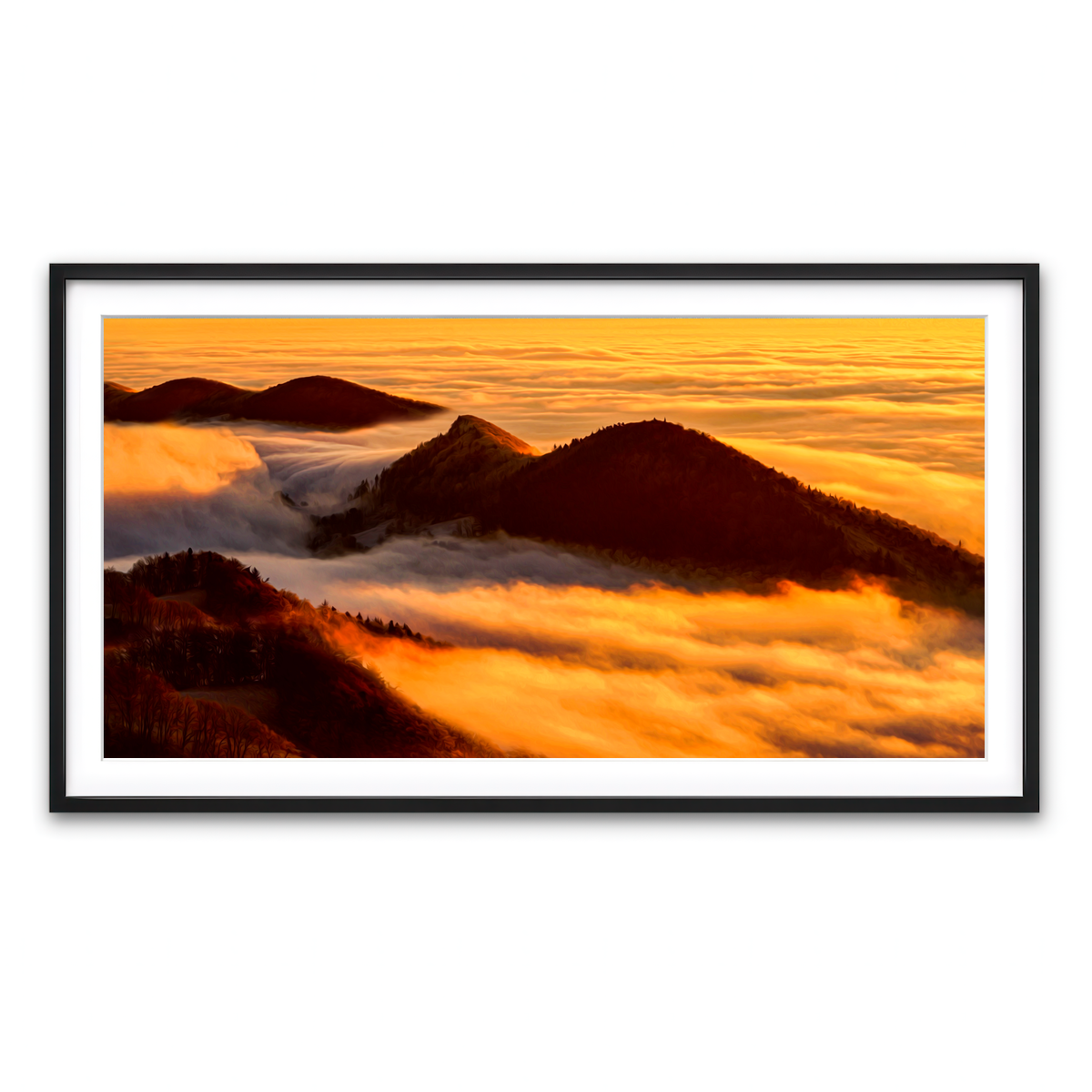 Framed Print 2x1 Black