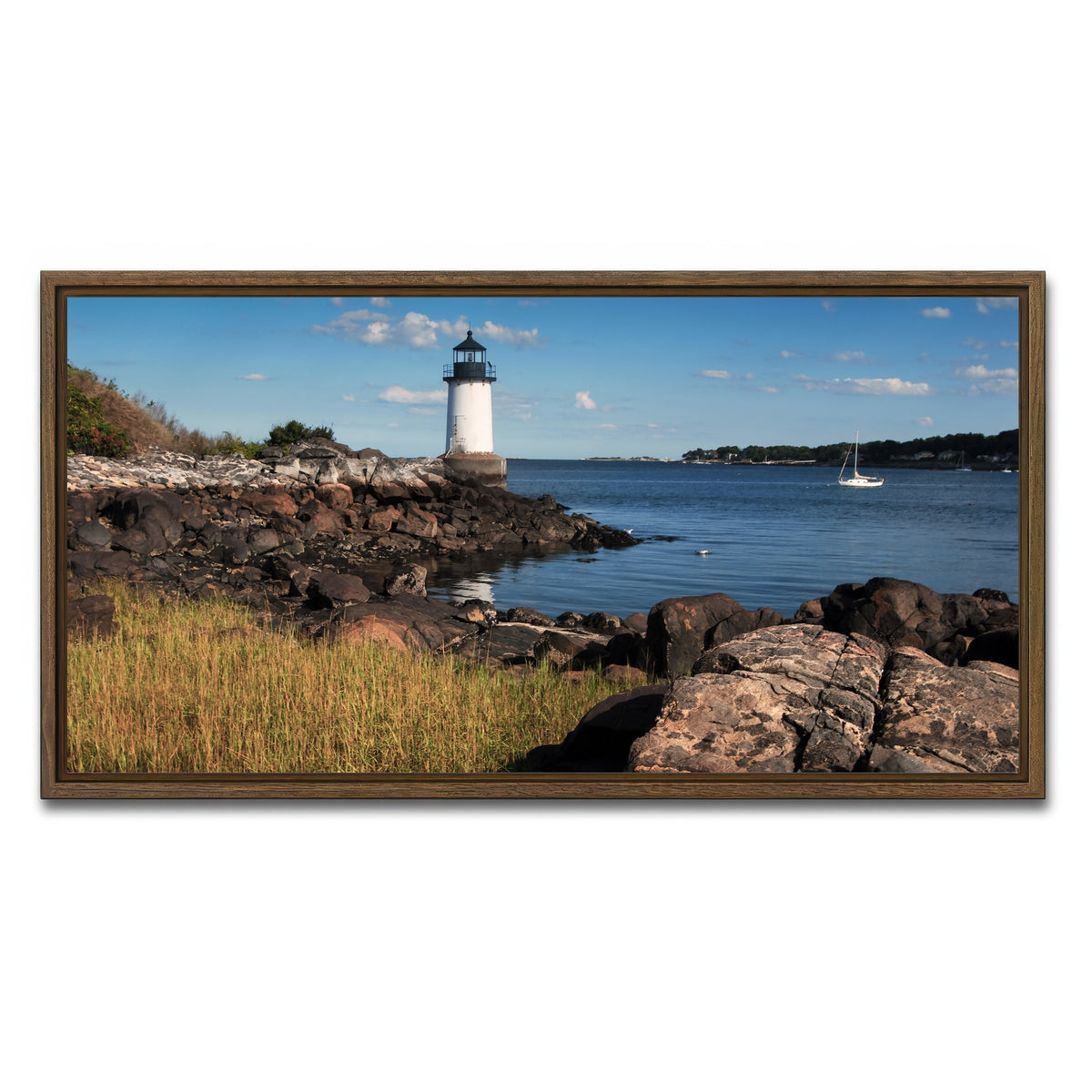 AUTO-MOCKUP WHITE | Fort Pickering | 1 Piece | Walnut Framed Canvas | group=2x1