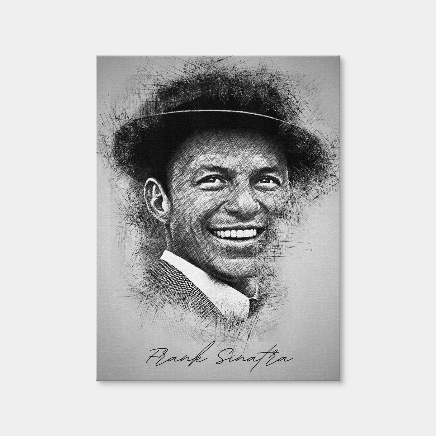 AUTO-MOCKUP WHITE | Frank Sinatra Sketch | 1 Piece | Gallery Wrap Canvas | group=3x4