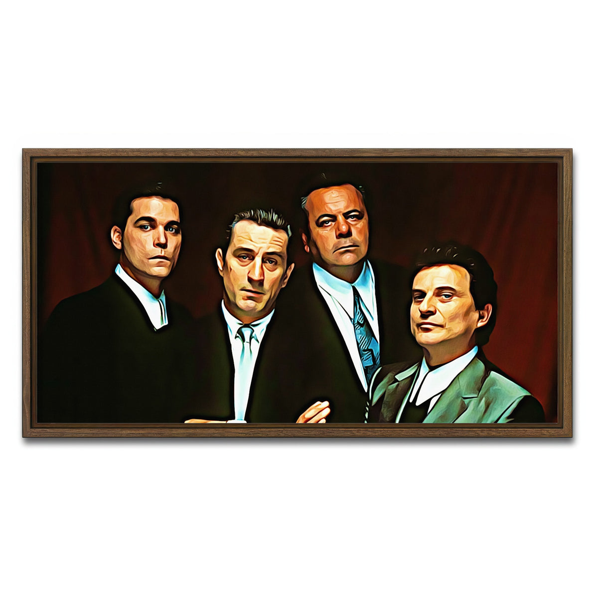 AUTO-MOCKUP WHITE | GOODFELLAS | 1 Piece | Walnut Framed Canvas | group=2x1