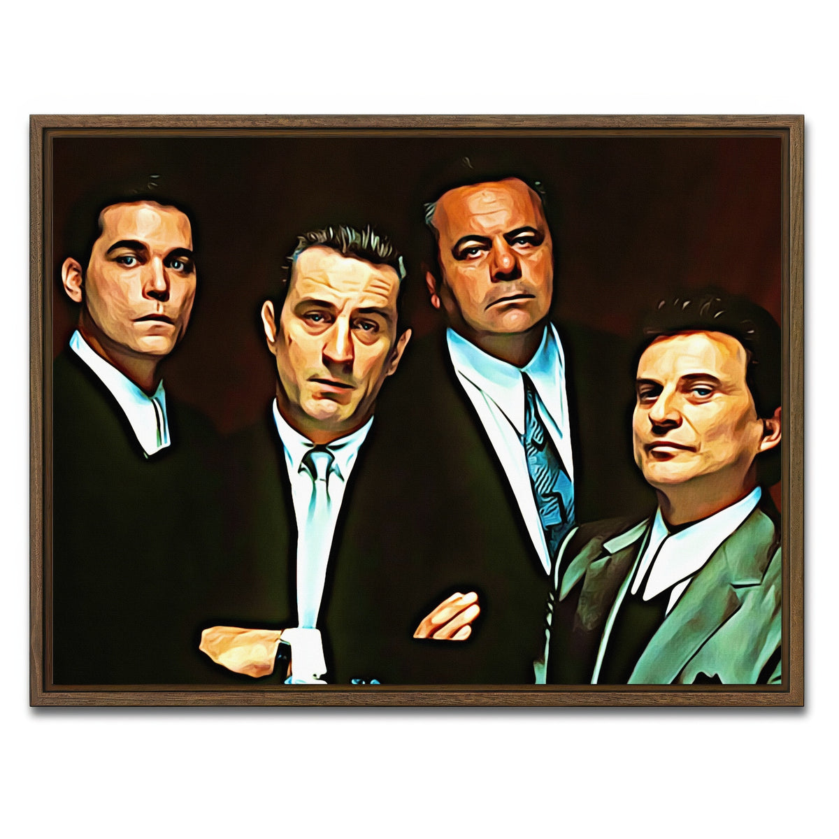 AUTO-MOCKUP WHITE | GOODFELLAS | 1 Piece | Walnut Framed Canvas | group=4x3