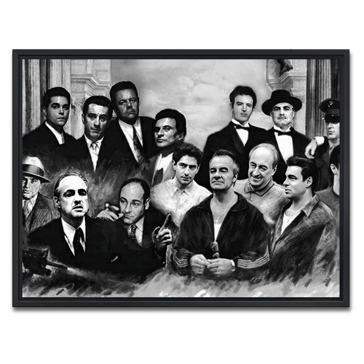 AUTO-MOCKUP WHITE | Gangsters | 1 Piece | Black Frame | group=4x3