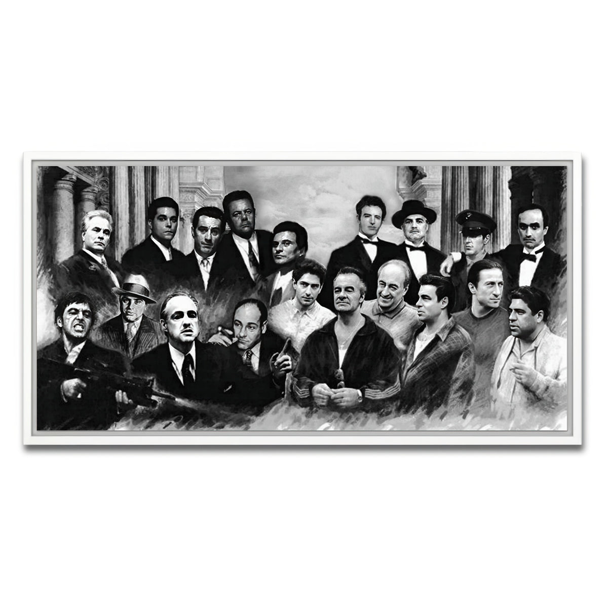 AUTO-MOCKUP WHITE | Gangsters | 1 Piece | White Frame | group=2x1