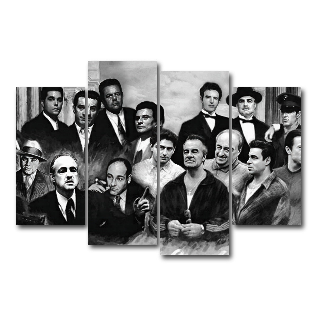 AUTO-MOCKUP WHITE | Gangsters | 4 Piece | Gallery Wrapped | group=4_short