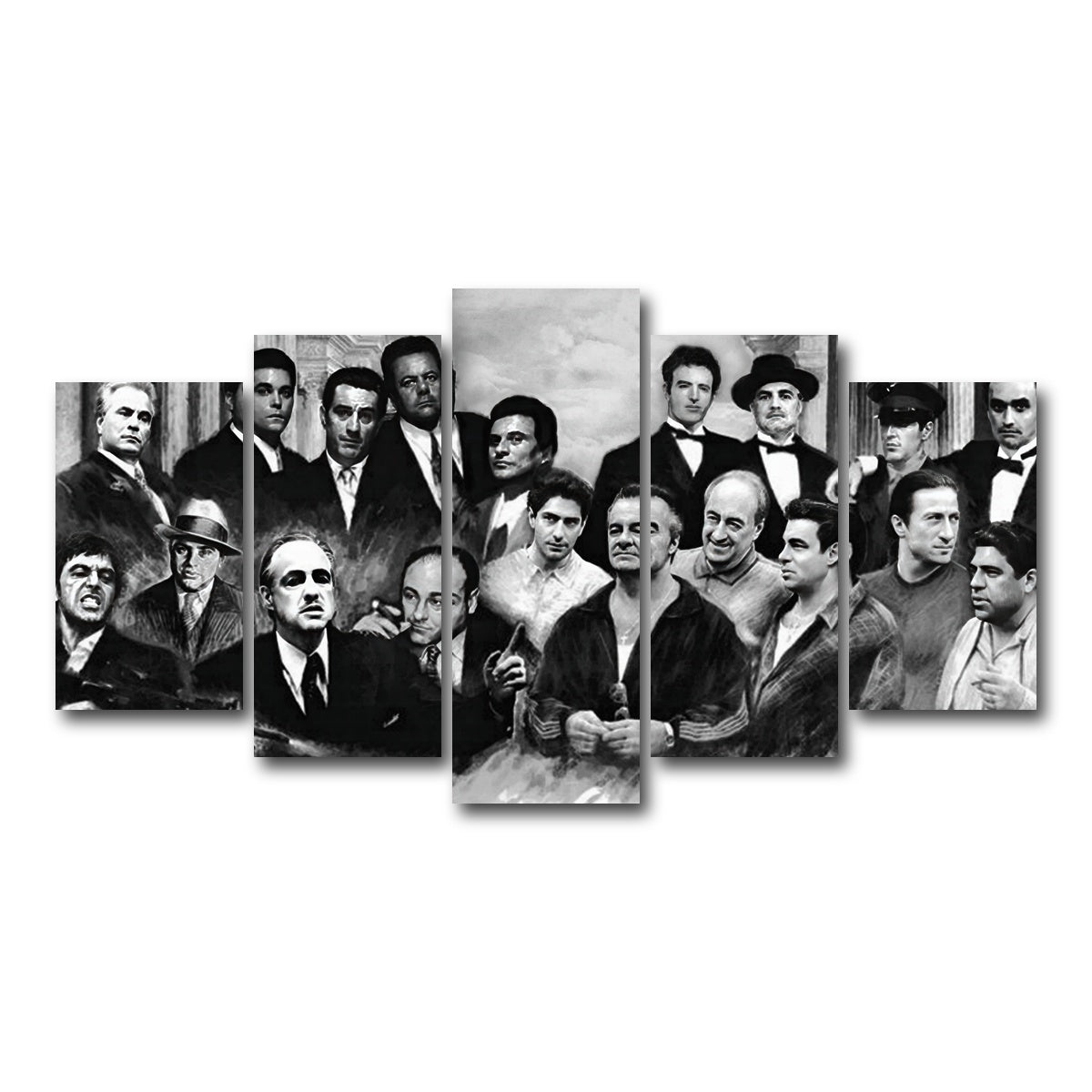 AUTO-MOCKUP WHITE | Gangsters | 5 Piece | Gallery Wrapped | group=5_normal