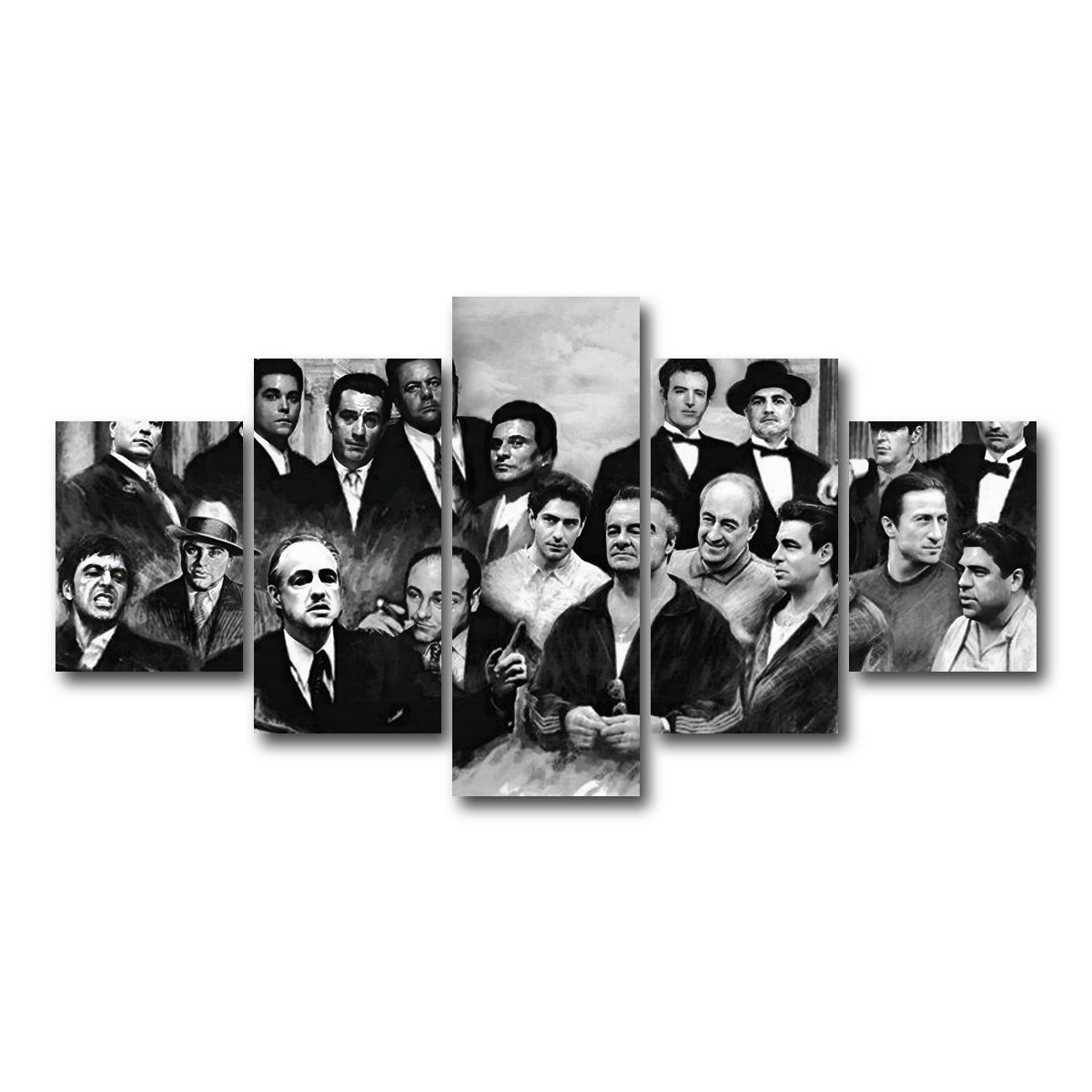 AUTO-MOCKUP WHITE | Gangsters | 5 Piece | Gallery Wrapped | group=5_short