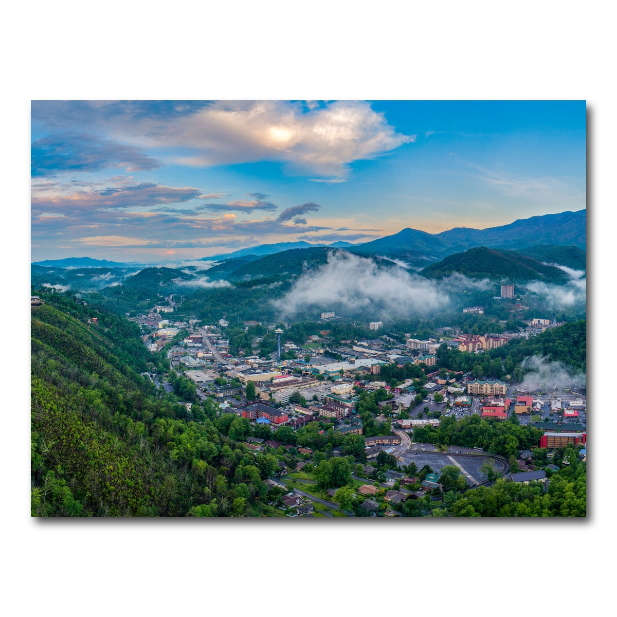 AUTO-MOCKUP WHITE | Gatlinburg Aerial | 1 Piece | Gallery Wrap Canvas | group=4x3