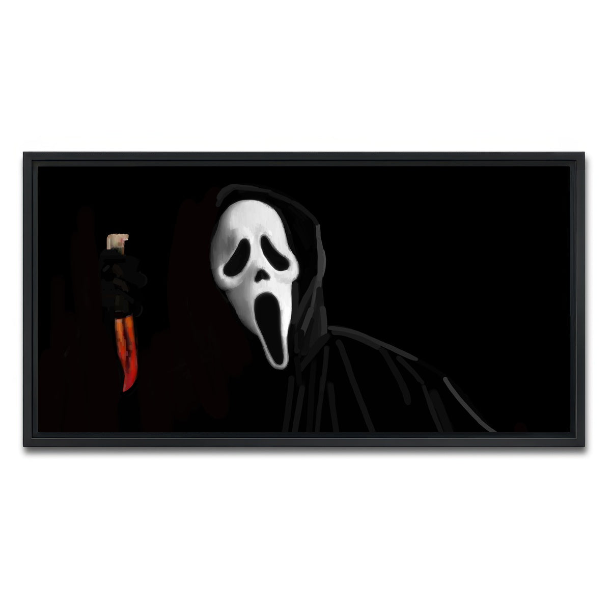 AUTO-MOCKUP WHITE | Ghostface | 1 Piece | Black Framed Canvas | group=2x1