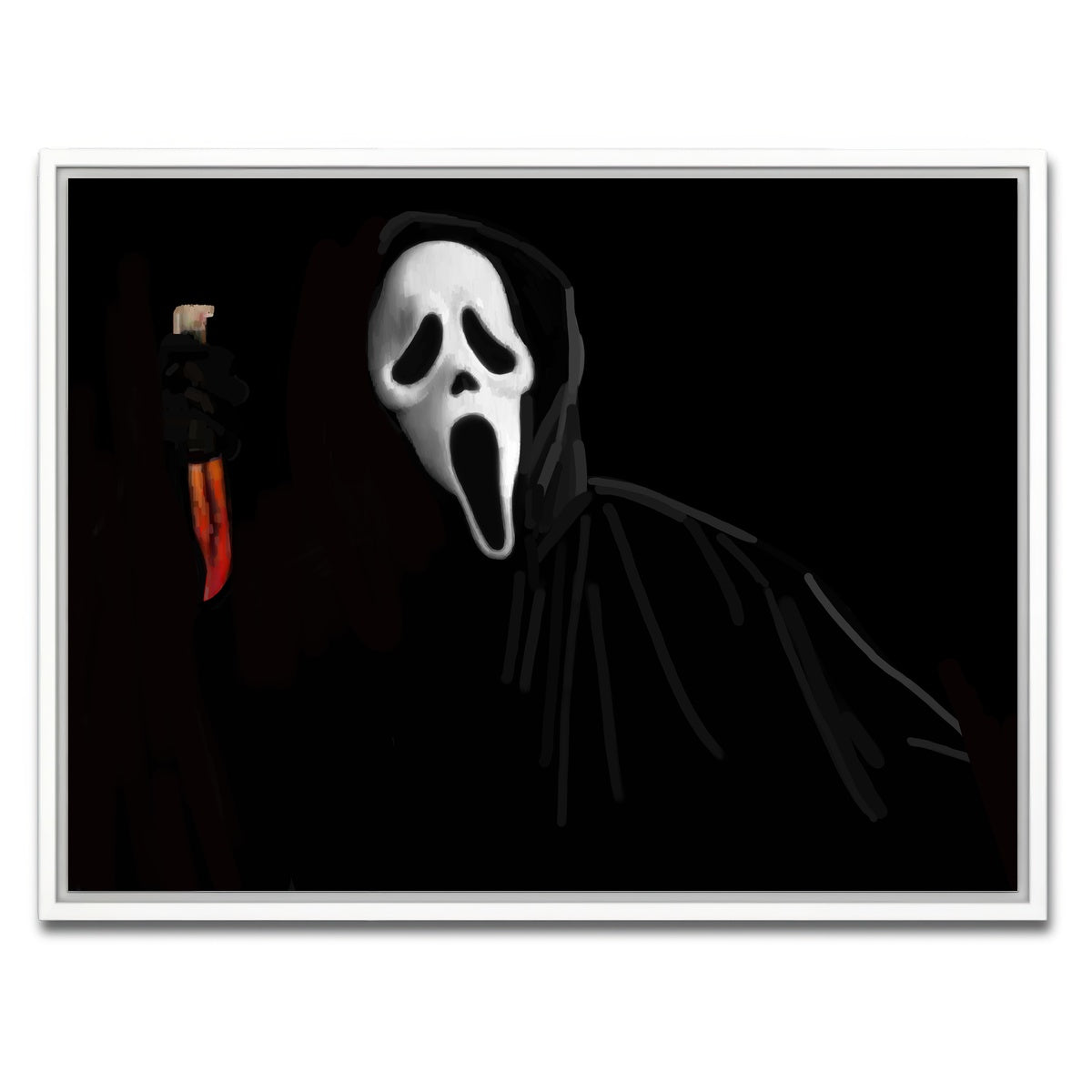 AUTO-MOCKUP WHITE | Ghostface | 1 Piece | White Framed Canvas | group=4x3