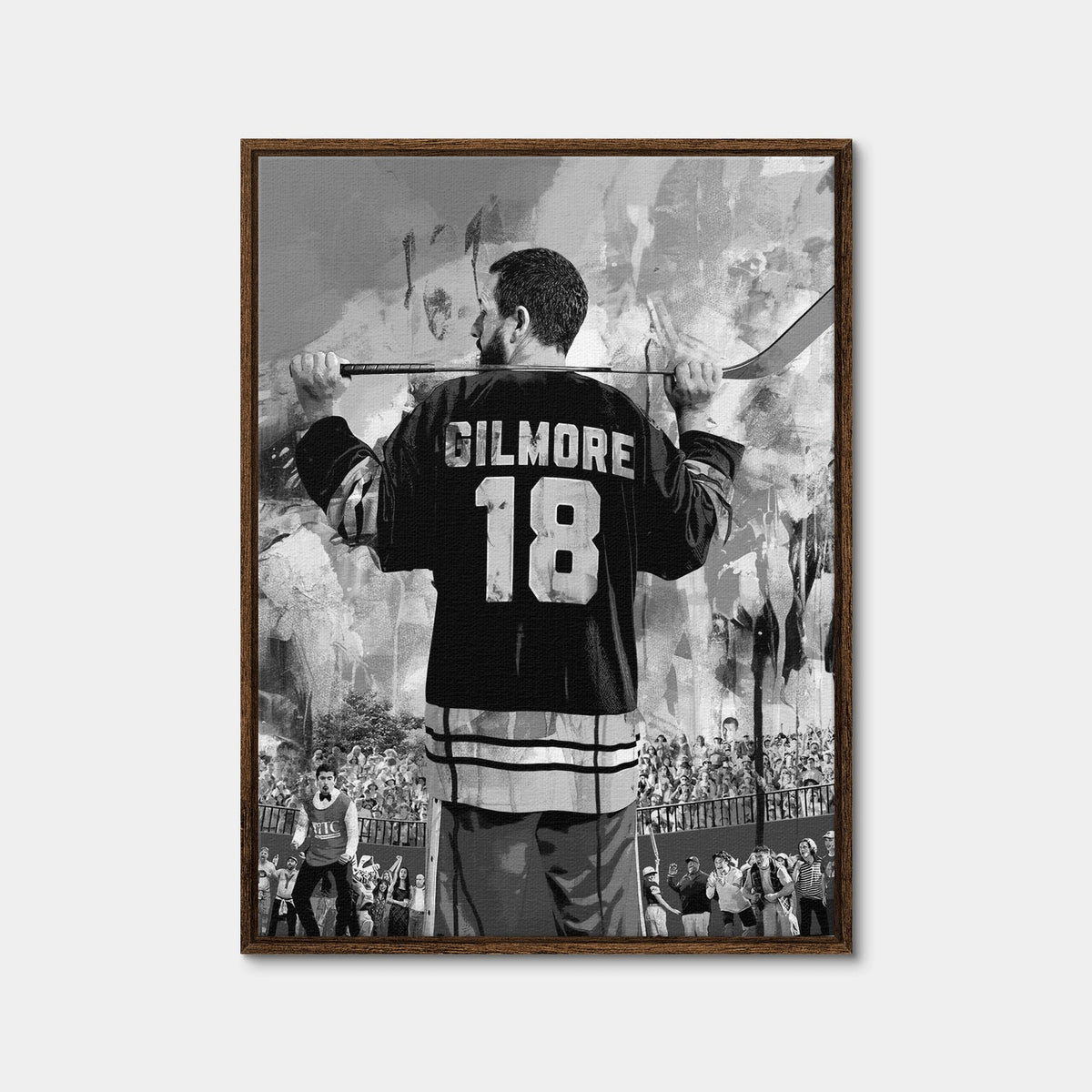 AUTO-MOCKUP WHITE | Gilmore Grayscale | 1 Piece | Walnut Framed Canvas | group=3x4