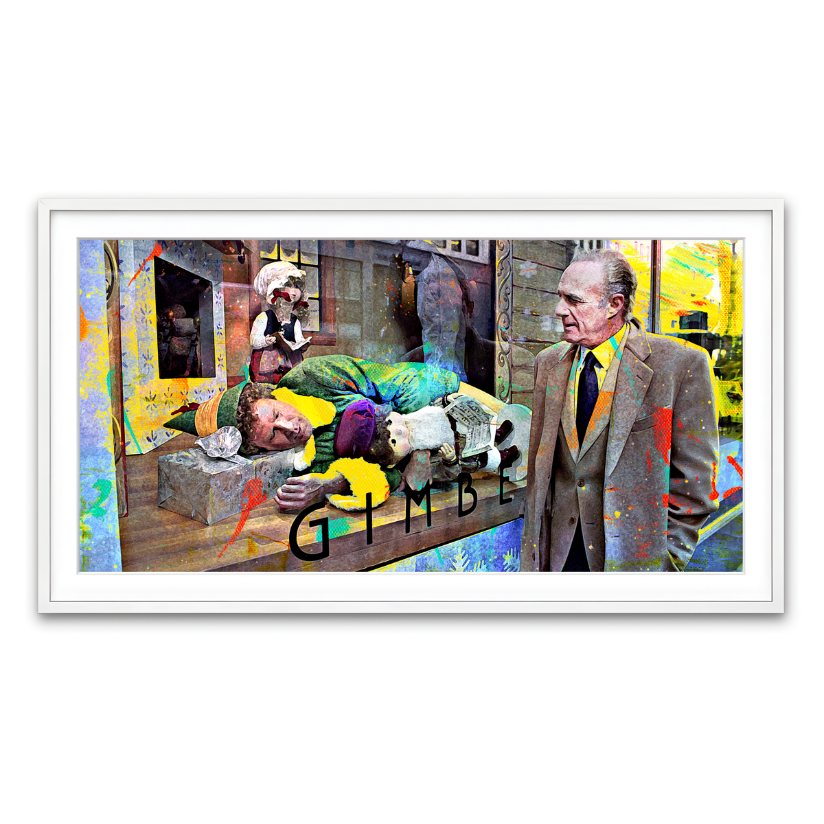 Framed Print 2x1 White