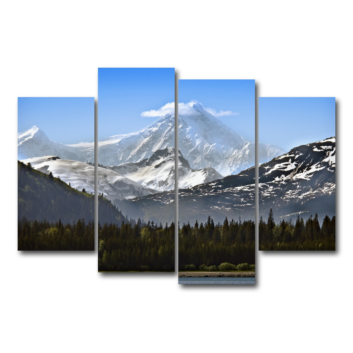 AUTO-MOCKUP WHITE | Glacier Bay National Park Alaska | 4 Piece | Gallery Wrap Canvas | group=4_short