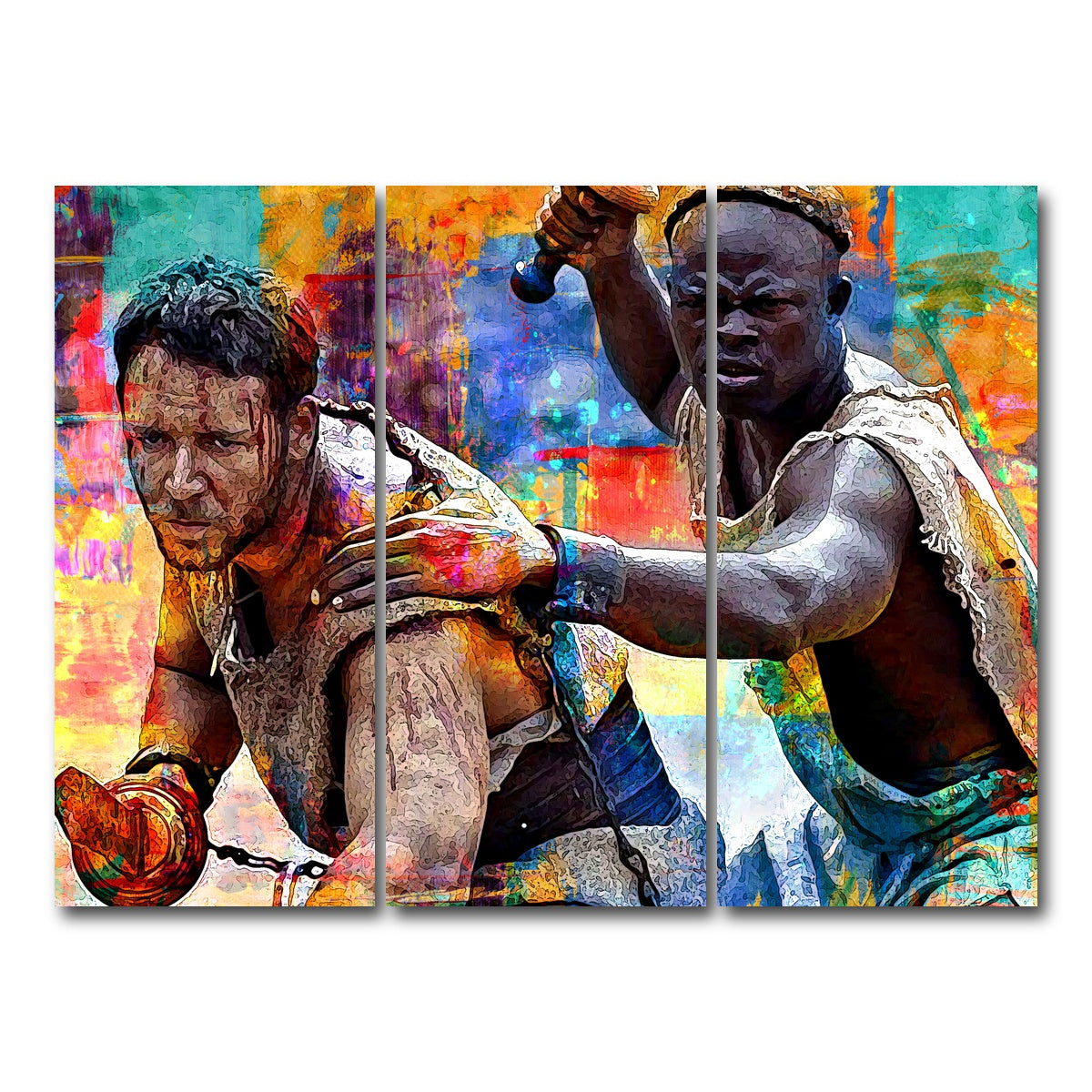 AUTO-MOCKUP WHITE | Gladiators | 3 Piece | Gallery Wrap Canvas | group=8x18