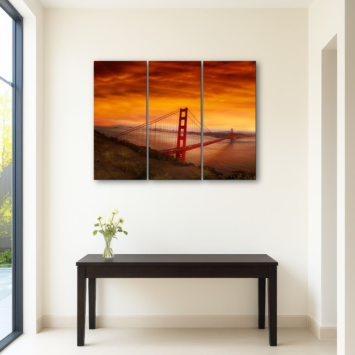 Golden Gate Bridge Sunset Wall Art