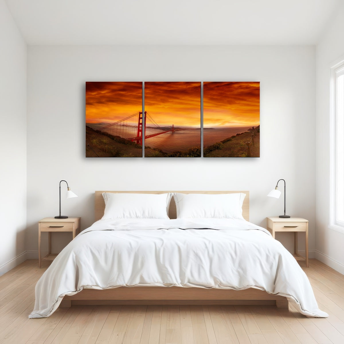 Golden Gate Bridge Sunset Wall Art