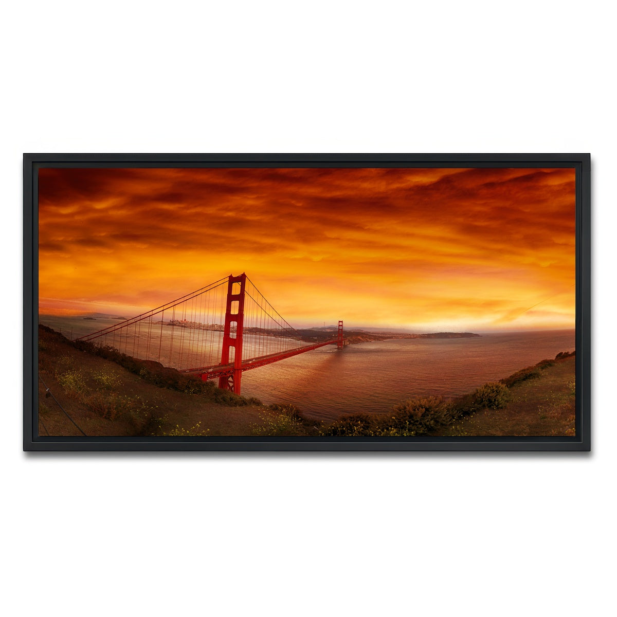 Golden Gate Bridge Sunset Wall Art