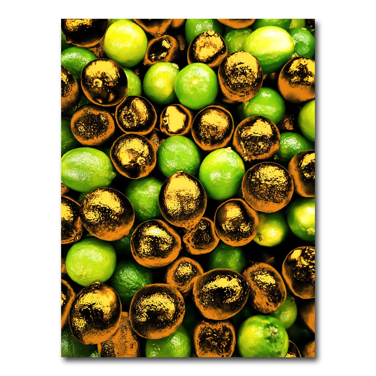 AUTO-MOCKUP WHITE | Golden lemons | 1 Piece | Gallery Wrap Canvas | group=3x4