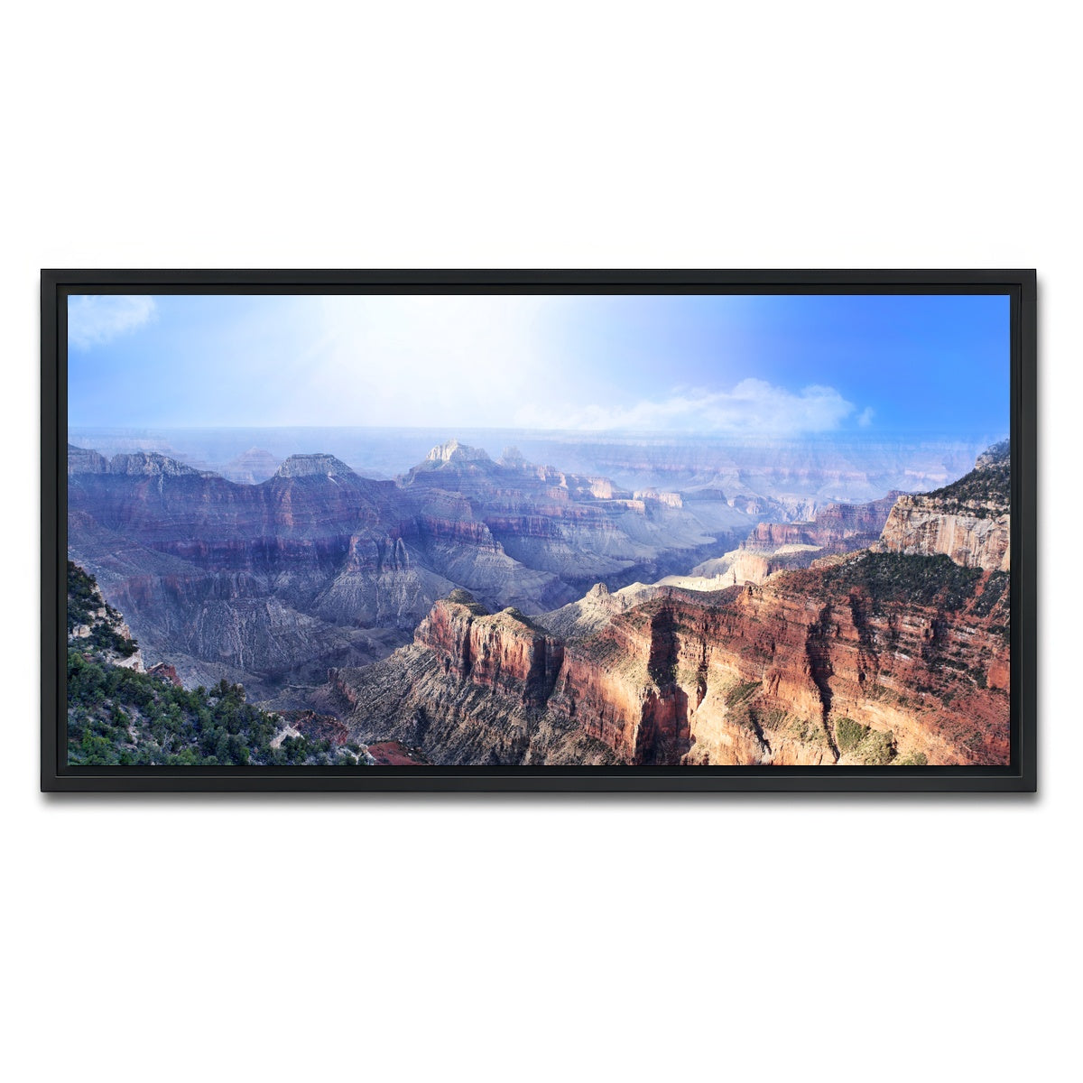 AUTO-MOCKUP WHITE | Grand Canyon Looking From The North Rim | 1 Piece | Black Framed Canvas | group=2x1