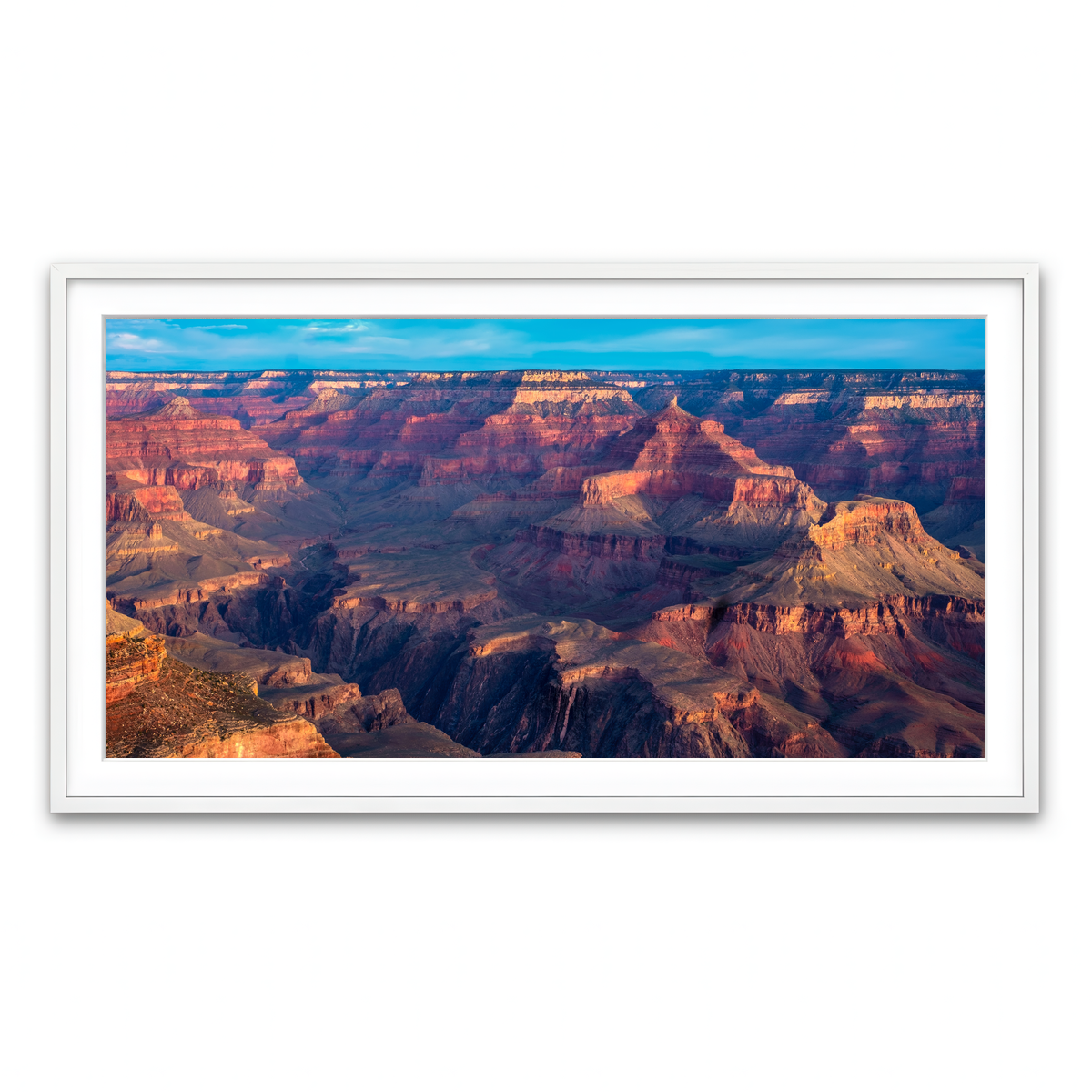 Framed Print 2x1 White