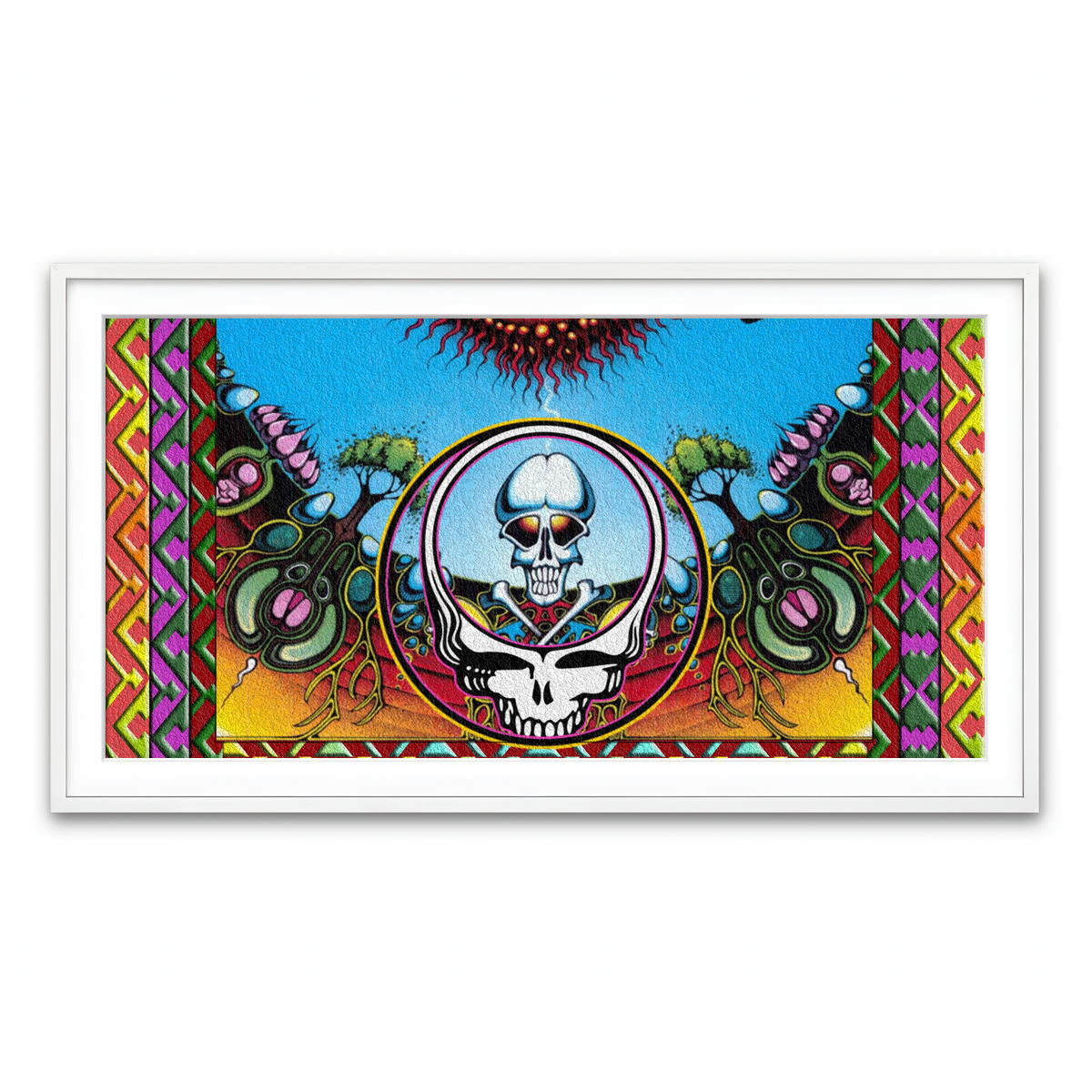 Framed Print 2x1 White