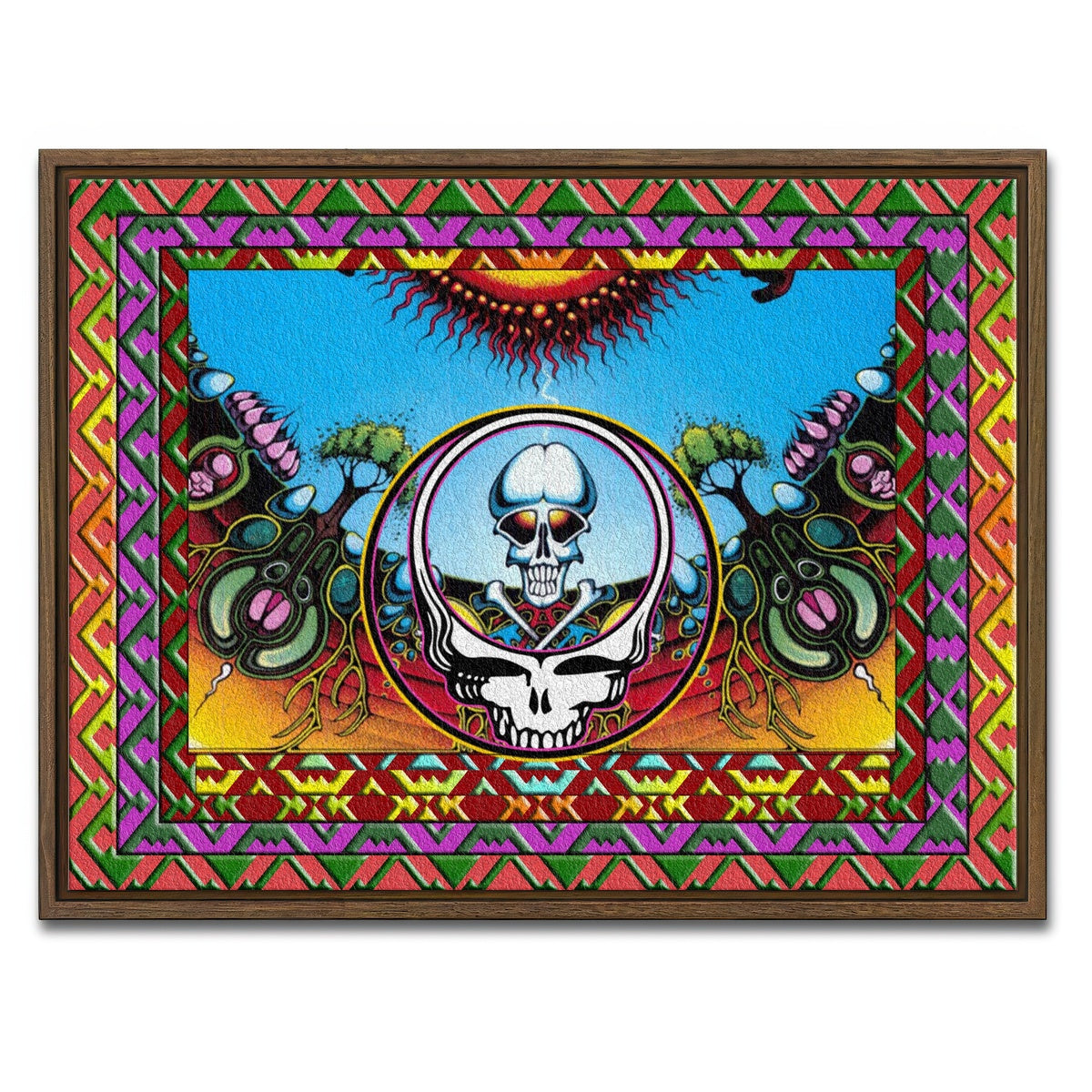 AUTO-MOCKUP WHITE | Grateful Dead | 1 Piece | Walnut Framed Canvas | group=4x3