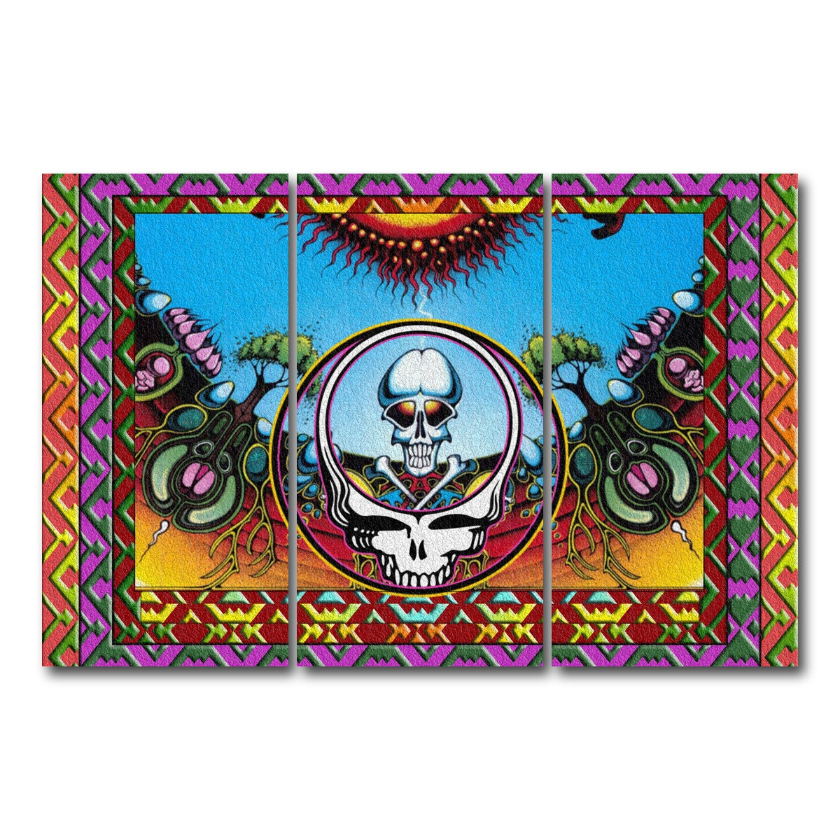 AUTO-MOCKUP WHITE | Grateful Dead | 3 Piece | Gallery Wrap Canvas | group=12x24