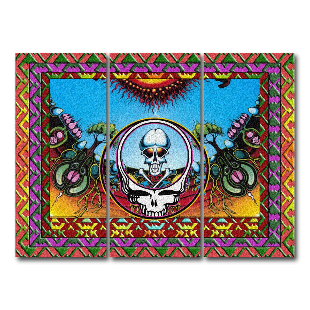 AUTO-MOCKUP WHITE | Grateful Dead | 3 Piece | Gallery Wrap Canvas | group=8x18
