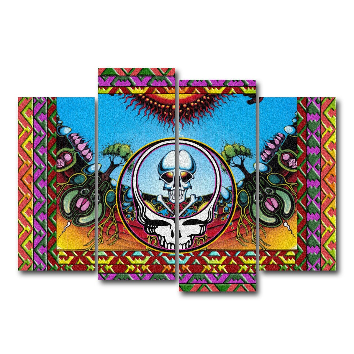 AUTO-MOCKUP WHITE | Grateful Dead | 4 Piece | Gallery Wrap Canvas | group=4_normal
