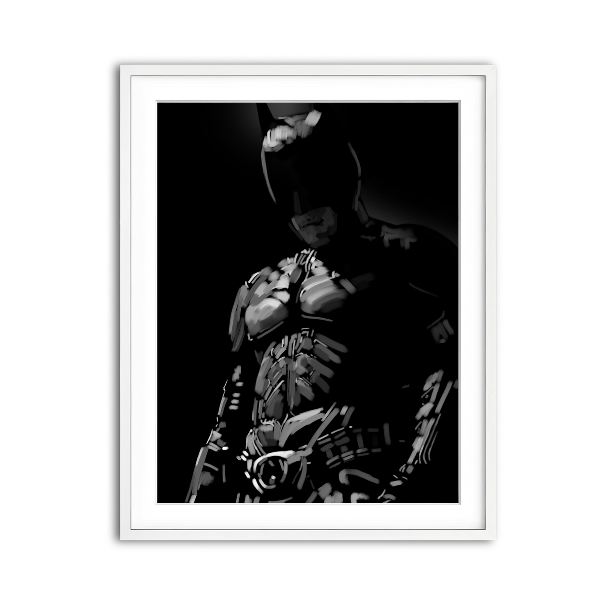 Grayscale Dark knight Wall Art